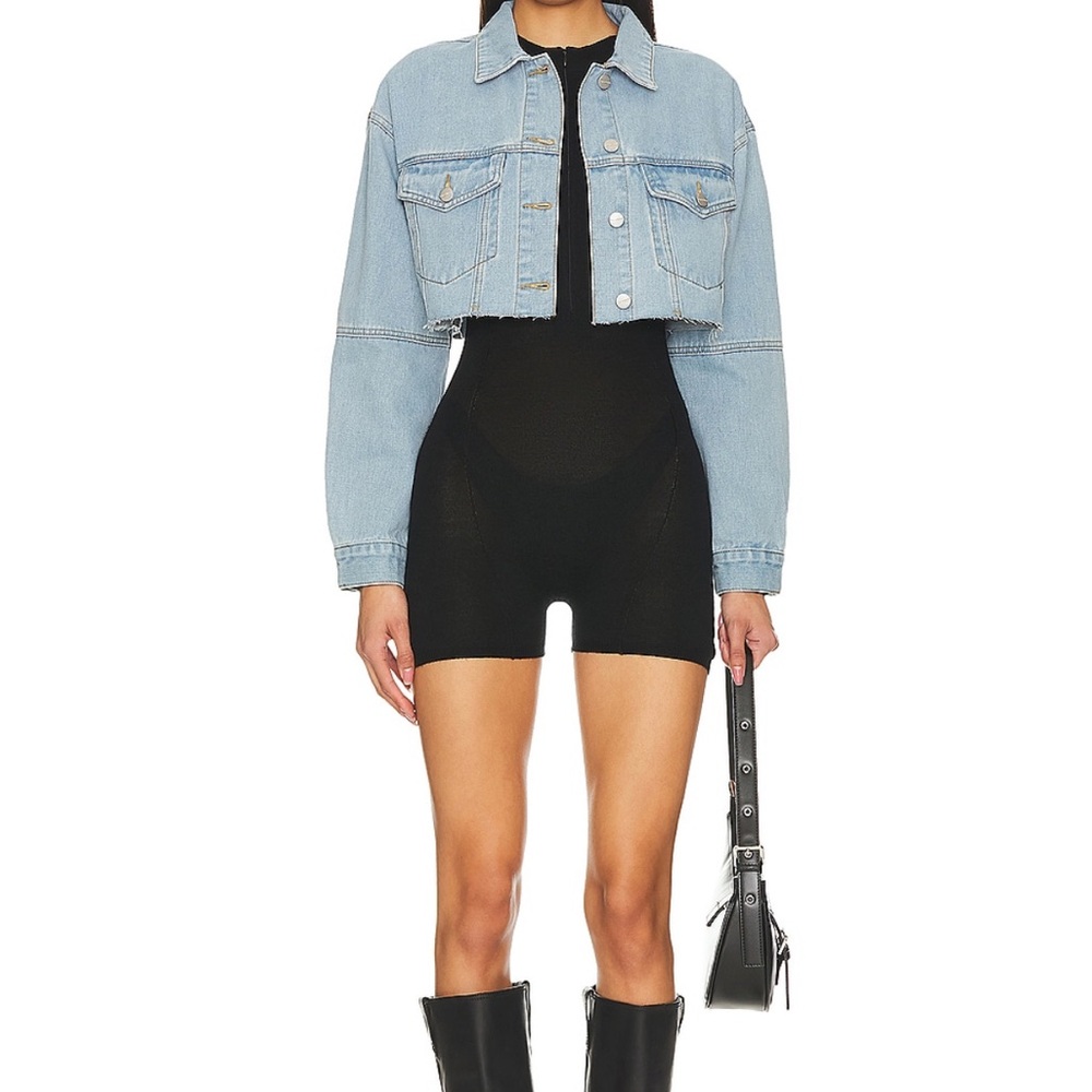 NWT Zara 100% cotton crop jean jacket